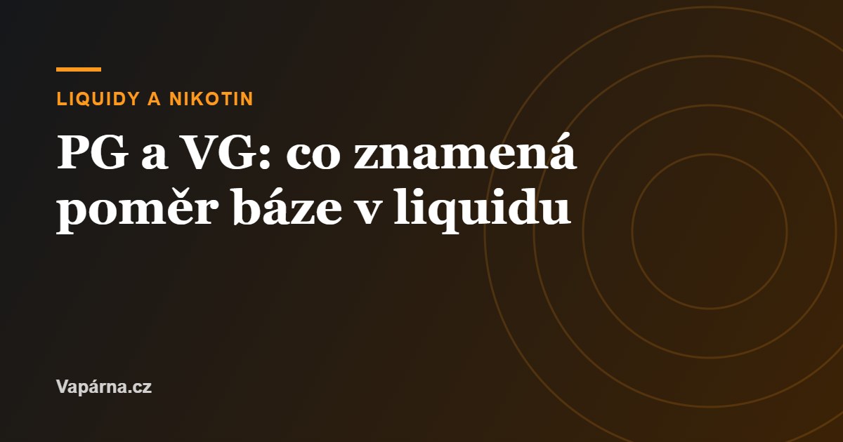 Liquidy a nikotin