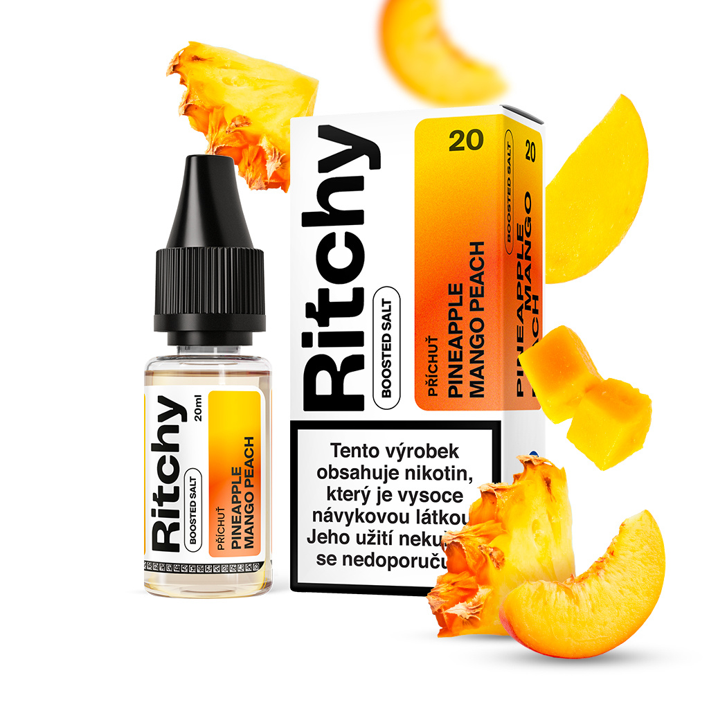 Ritchy Salt Pineapple Mango Peach (Ananas, mango a broskev) 10ml – 10 mg/ml