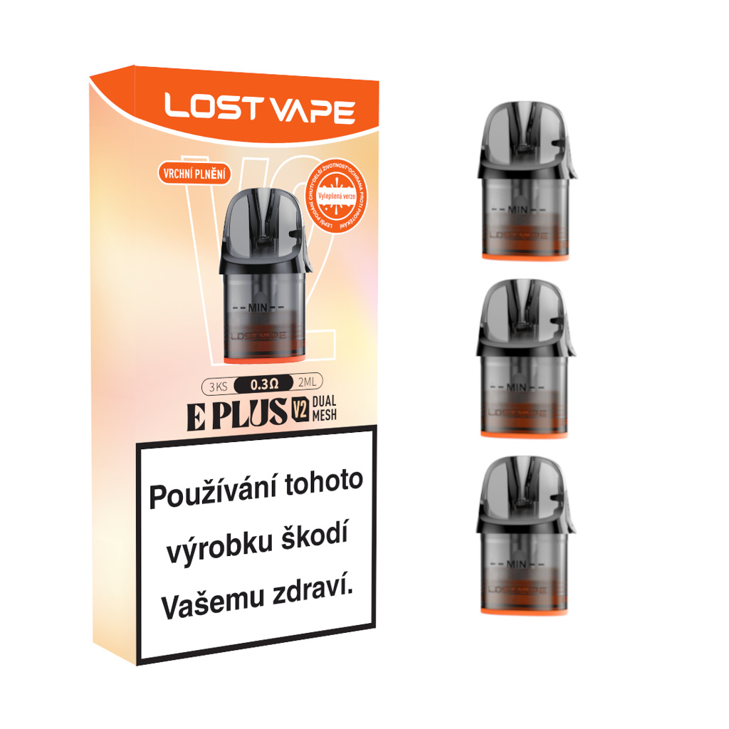 Lost Vape E-Plus Dual Mesh Pod V2 2ml náhradní cartridge 3ks – 0,6ohm