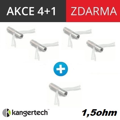 Kangertech CC/T2 žhavící hlava 1,5ohm 4+1 zdarma Tip