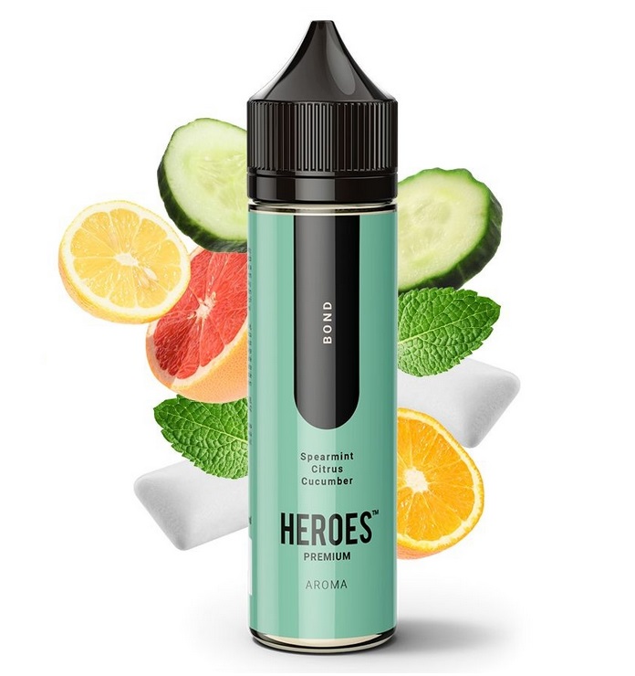 Příchuť ProVape Heroes Shake and Vape Chuck Vaperris - Bond (Máta, citrusy, okurka) 10ml