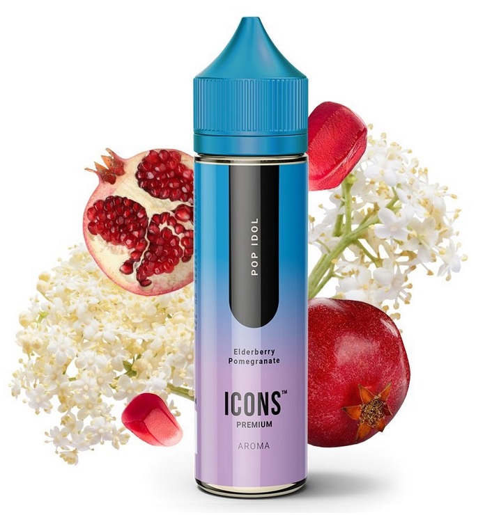 Příchuť ProVape Icons Shake and Vape Elvis Vapely - Pop Idol (Černý bez, granátové jablko) 10ml
