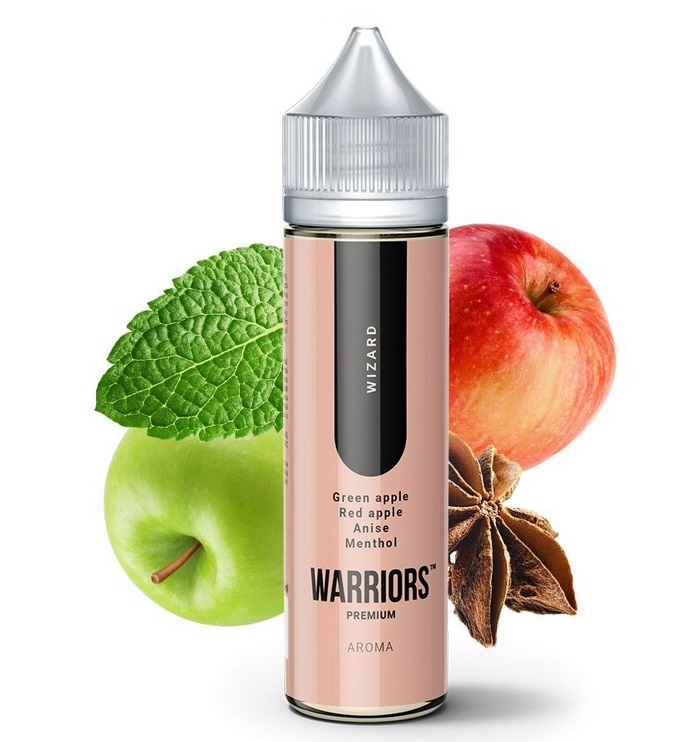 Příchuť ProVape Warriors Shake and Vape Alpha Wolf - Wizard (Zelené jablko, červené jablko, anýz, mentol) 10ml