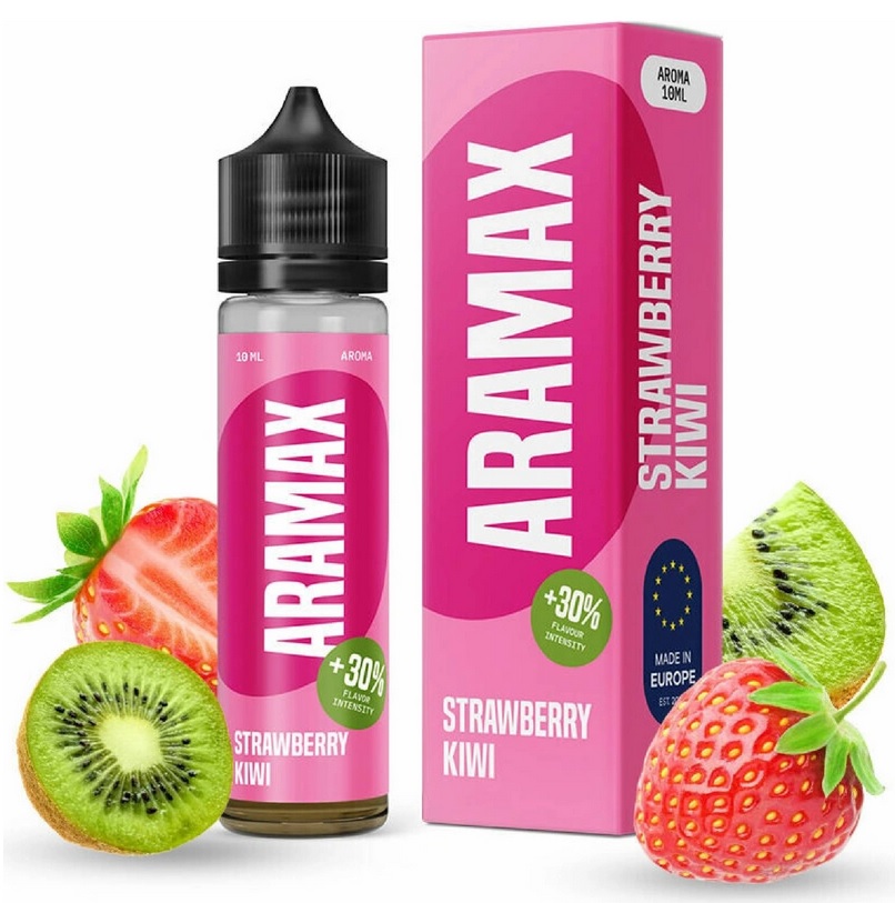 Příchuť Aramax Shake and Vape Strawberry Kiwi (Jahoda a kiwi) 10ml