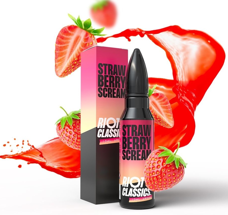 Příchuť Riot Squad Shake & Vape - Strawberry Scream (Jahoda a jahodový džem) 10ml