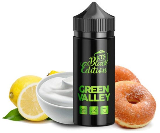 Příchuť KTS Black Edition Shake and Vape Green Valley (Donut se sladkokyselým citronovým krémem) 10ml
