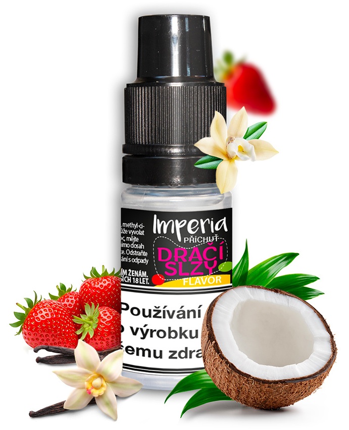 Příchuť Imperia Black Label - Dračí slzy (Kombinace jahodového pudinku, vanilky a kokosu) - Cocoberry 10ml