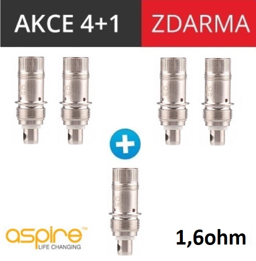 aSpire Nautilus BVC žhavící hlava 1,6ohm 4+1 zdarma Tip