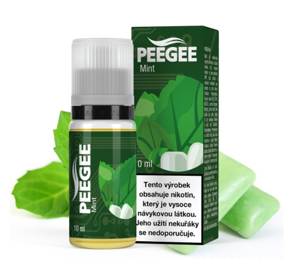 E-liquid PEEGEE - Máta (Mint) 10ml – 18mg