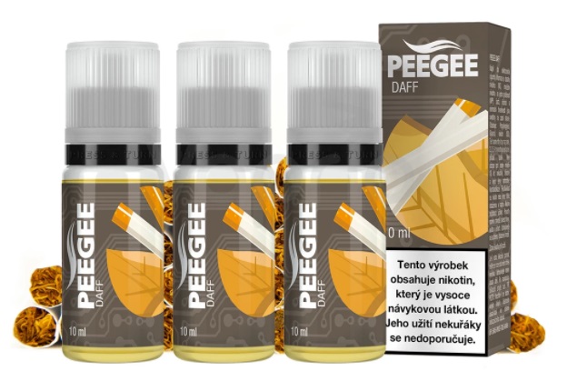 E-liquid PEEGEE - DAFF (Virginský tabák) 3x10ml – 12mg