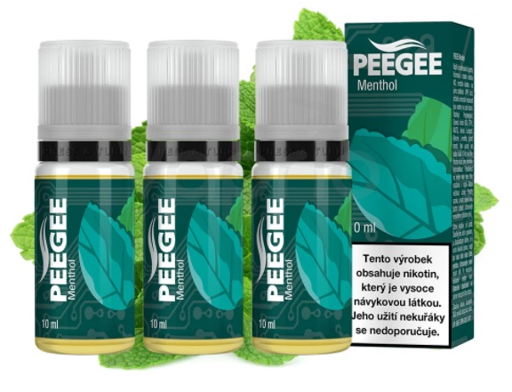 E-liquid PEEGEE - Mentol (Menthol) 3x10ml – 18mg