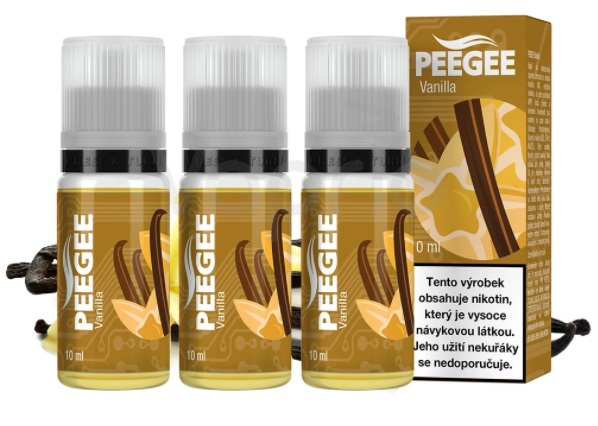 E-liquid PEEGEE - Vanilka (Vanilla) 3x10ml – 12mg