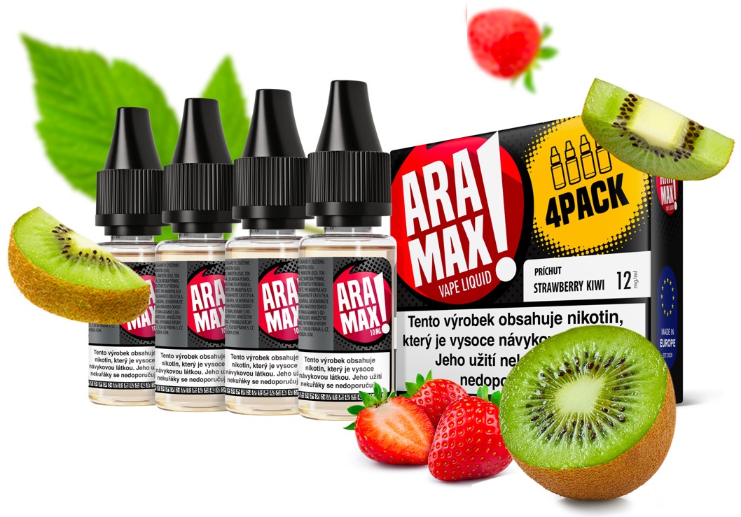 E-liquid ARAMAX Strawberry Kiwi (Jahoda a kiwi) 4Pack 4x10ml Akce – 6mg