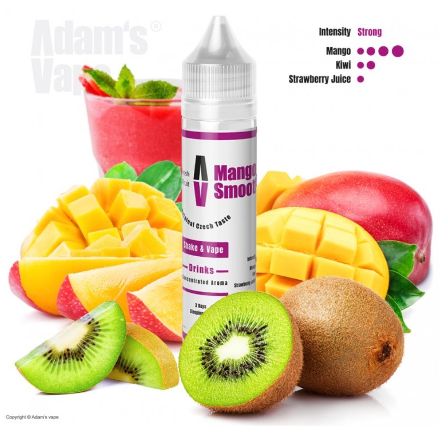 Příchuť Adams vape - Mango Smoothie (Směs manga, kiwi a jahod) 10ml