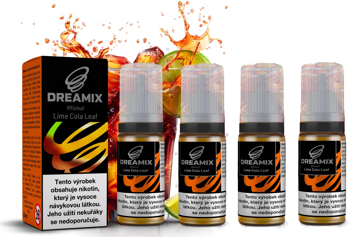E-liquid Dreamix - Lime Cola Leaf 4x10ml – 12mg
