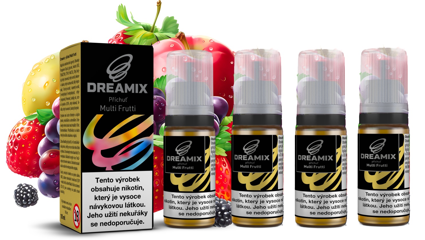 E-liquid Dreamix - Ovocný mix (Multi Frutti) 4x10ml – 3mg