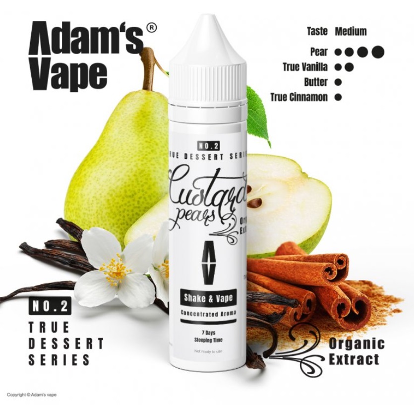 Příchuť Adams vape - Custard Pears (Pečené hrušky s pudinkem) 10ml