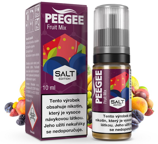 E-liquid PEEGEE Salt - Ovocná směs (Fruit Mix) 10ml – 20mg