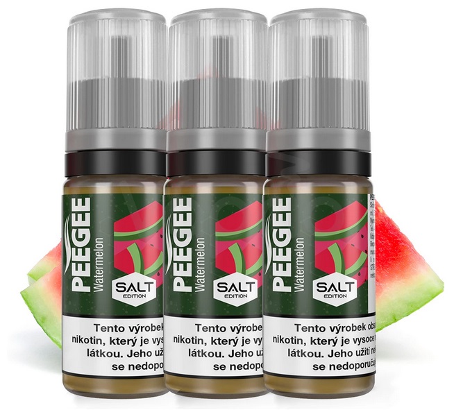 E-liquid PEEGEE Salt - Vodní meloun (Watermelon) 3x10ml – 10mg