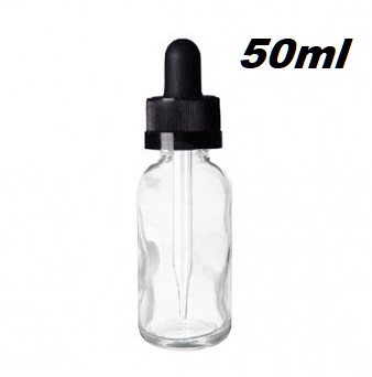 Čirá skleněná lahvička s kapátkem 50ml