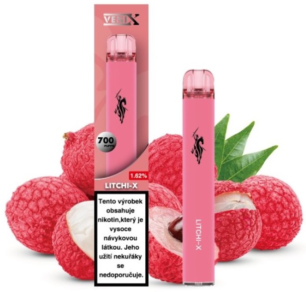 Jednorázová e-cigareta VENIX - Litchi-X (Autentická chuť liči) 18mg