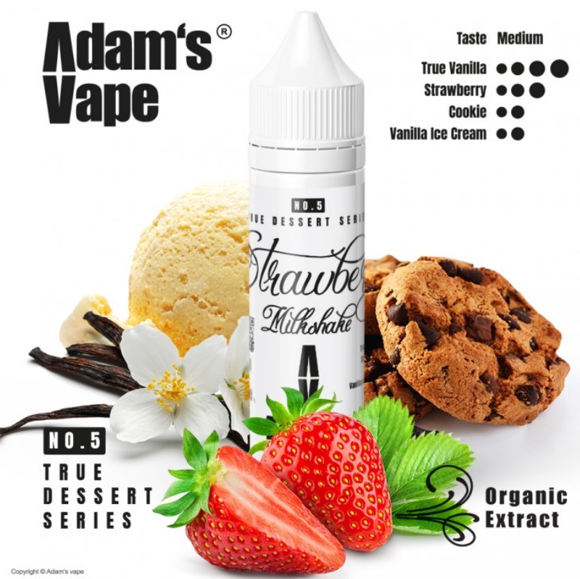 Příchuť Adams vape - Strawberry Milkshake (Jahodový milkshake) 10ml