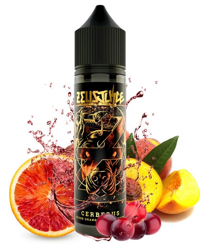 Příchuť Zeus Juice S&V - Cerberus (Mentol, Broskev, Pomeranč a Brusinka) 20ml