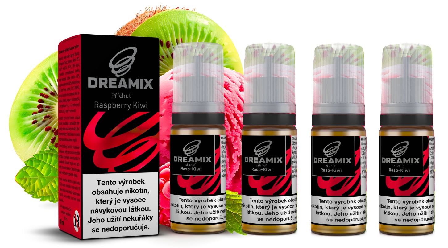 E-liquid Dreamix - Malina a Kiwi (Raspberry Kiwi) 4x10ml – 12mg