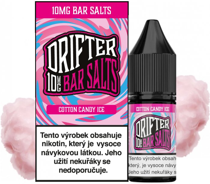 E-liquid Drifter Bar Salts - Cotton Candy Ice (Ledová cukrová vata) 10ml – 10mg