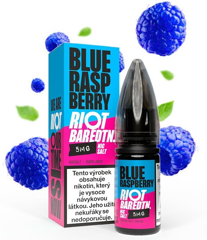 E-liquid Riot BAR EDTN Salt - Blue Raspberry (Modrá malina) 10ml – 10mg