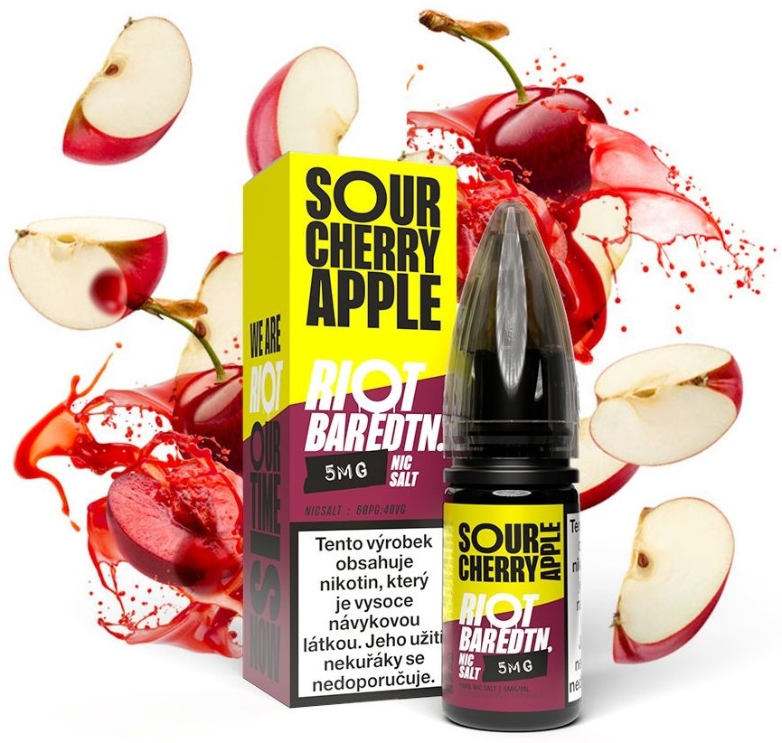 E-liquid Riot BAR EDTN Salt - Sour Cherry Apple (Třešeň a zelené jablko) 10ml – 20mg