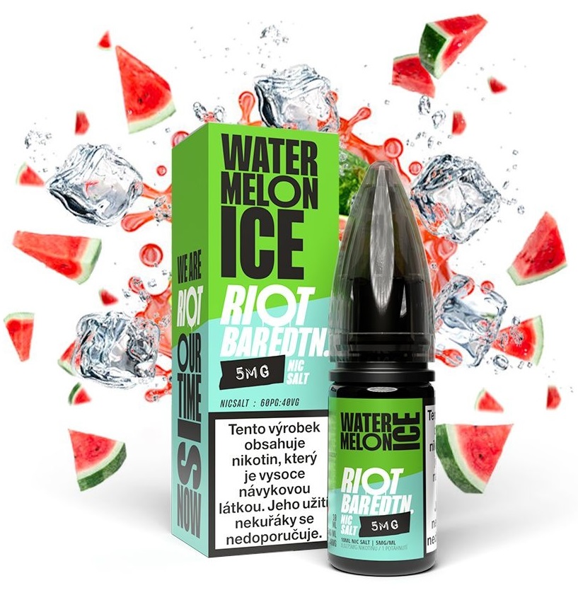 E-liquid Riot BAR EDTN Salt - Watermelon Ice (Ledový vodní meloun) 10ml – 20mg