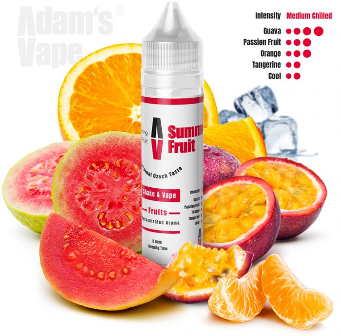 Příchuť Adams vape - Summer Fruit (Guava, maracuja, citrusy a led) 10ml