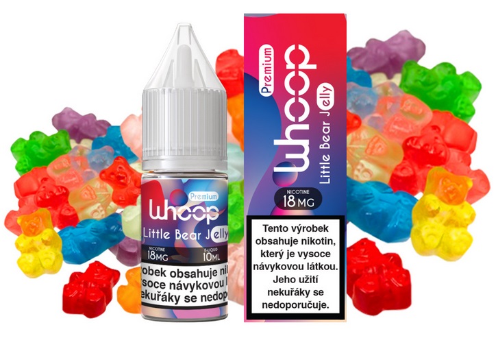 E-liquid WHOOP - Strawberry Lemon Raspberry Apple Banana (Malí gumoví medvídci) 10ml – 12mg