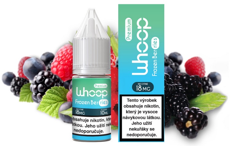 E-liquid WHOOP - Strawberry Raspberry Blueberry Blackberry (Šťavanté ledové bobule) 10ml – 0mg