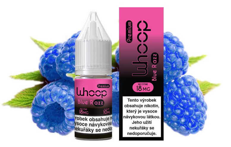 E-liquid WHOOP - Blueberry Raspberry (Sladká modrá malina) 10ml – 0mg