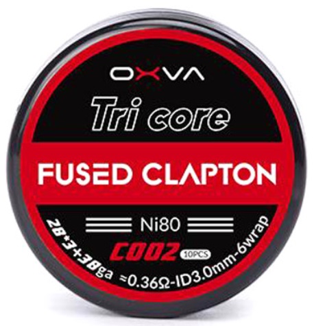 Předmotané spirálky OXVA Tri Core Fused Clapton Ni80 0,36ohm 10ks