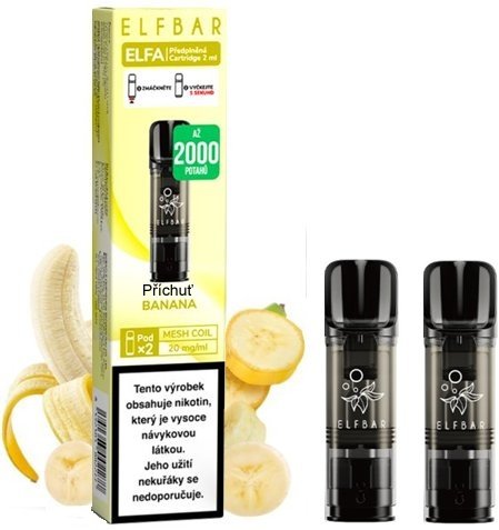 Elf Bar ELFA Pods cartridge 2Pack - Banana (Banán s krémovou dochutí) 20mg