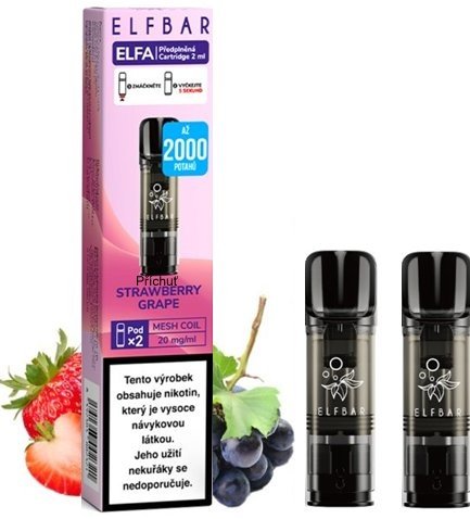 Elf Bar ELFA Pods cartridge 2Pack - Strawberry Grape (Jahoda a hroznové víno) 20mg