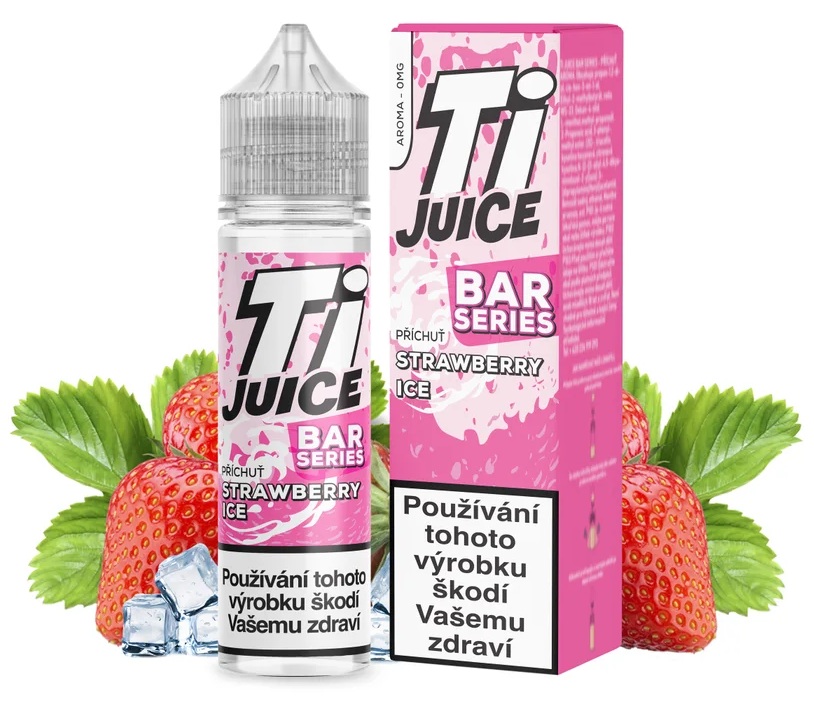 Příchuť Ti Juice Bar Series Shake and Vape - Strawberry Ice (Jemně chladivá jahoda) 10ml