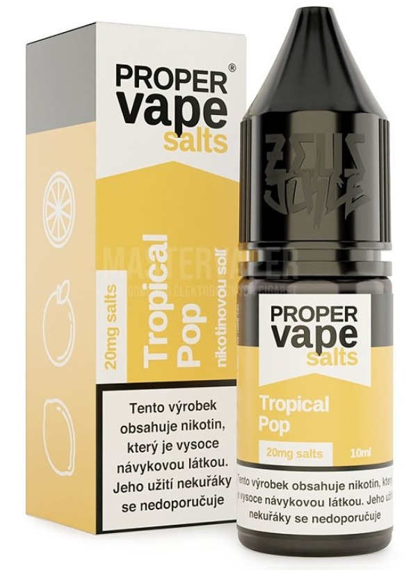 E-liquid Zeus Juice Proper Vape Salt - Tropical Pop (Pomeranč, Grapefruit a Citrón) 10ml 20mg