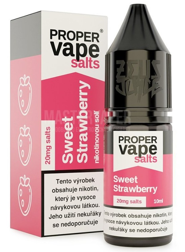 E-liquid Zeus Juice Proper Vape Salt - Sweet Strawberry (Sladká Jahoda) 10ml 20mg