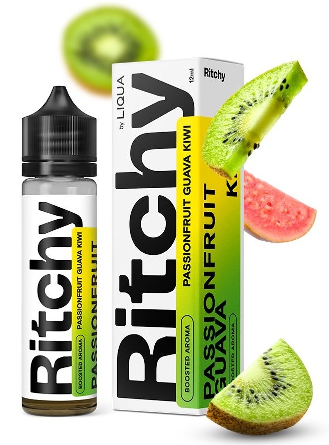 Příchuť Liqua Ritchy S&V - Passionfruit Guava Kiwi (Marakuja, Guava a Kiwi) 10ml