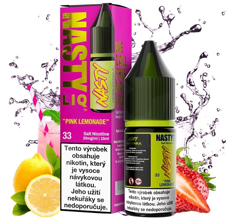 E-liquid Nasty LIQ Salt - Pink Lemonade (Chladivé jahody a citrusy) 10ml – 20mg