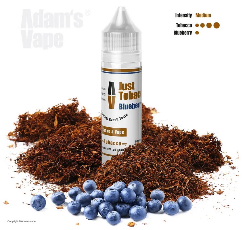Příchuť Adams vape - Just Tobacco Blueberry (Čistý tabák s borůvkou) 10ml