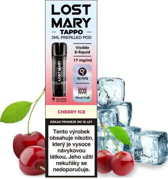 LOST MARY TAPPO Pods cartridge 1Pack - Cherry Ice (Ledová třešeň) 17mg