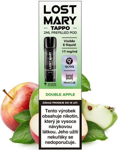 LOST MARY TAPPO Pods cartridge 1Pack - Double Apple (Mix červených a zelených jablek) 17mg
