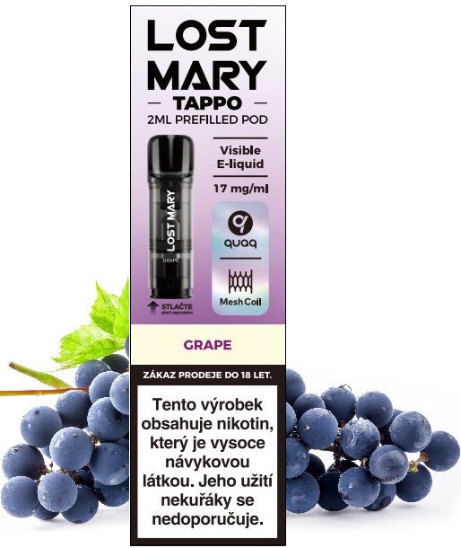 LOST MARY TAPPO Pods cartridge 1Pack - Grape (Hroznové víno) 17mg