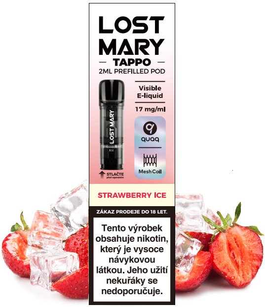 LOST MARY TAPPO Pods cartridge 1Pack - Strawberry Ice (Ledová jahoda) 17mg