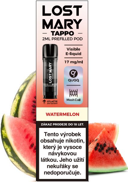 LOST MARY TAPPO Pods cartridge 1Pack - Watermelon (Osvěžující vodní meloun) 17mg